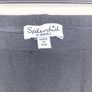 Splendid cropped leggings, cotton, gray.